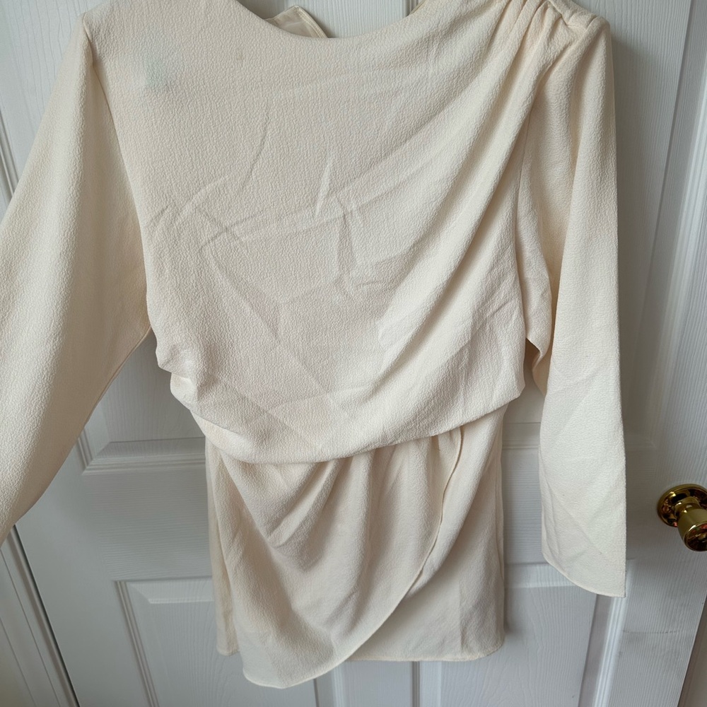 H&M Cream Textured Blouse